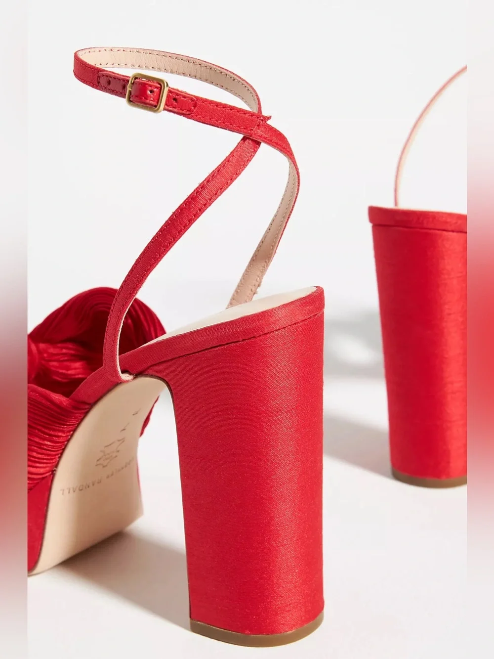 Loeffler Randall Red Platform Bow Sandals  size 9.5